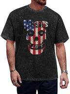Misfits American Flag Fiend Skull Graphic T-Shirt