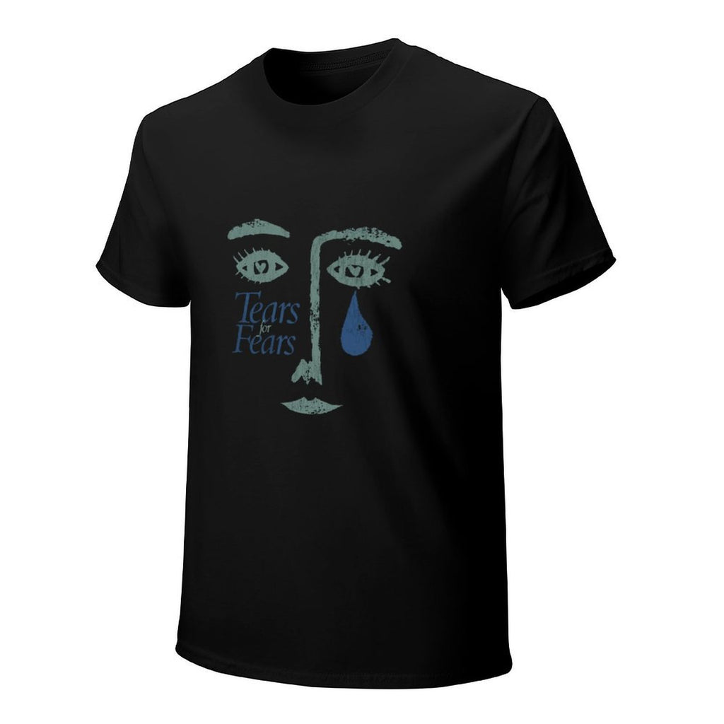 Tears for Fears Face Graphic Black T-Shirt