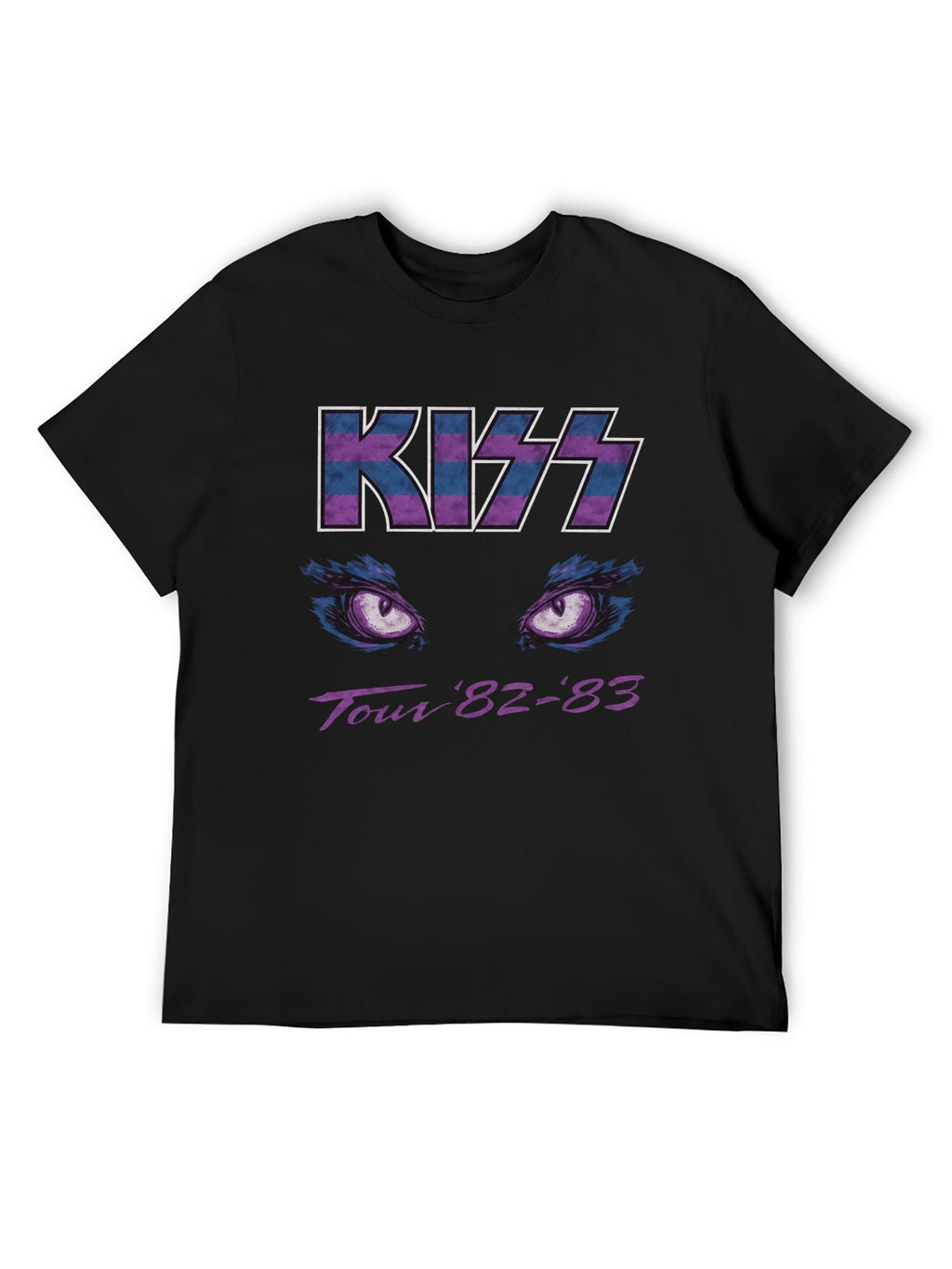 KISS Tour ’82-’83 Purple Eyes Vintage Rock T-Shirt