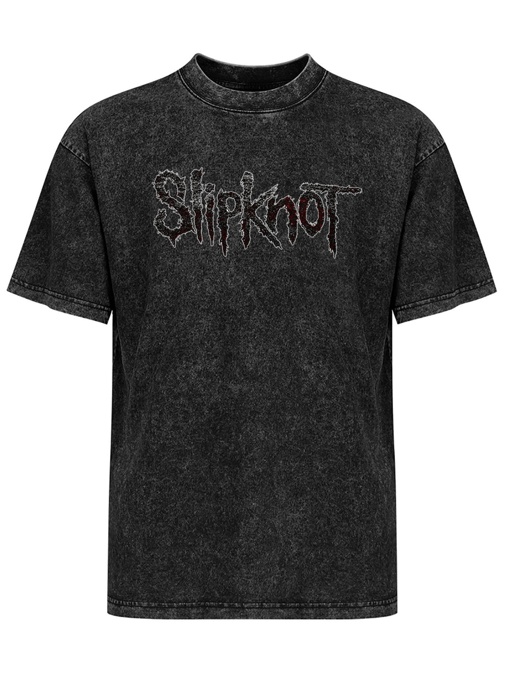 Slipknot Distressed Outline Logo Graphic T-Shirt
