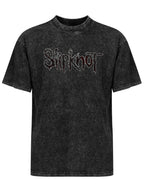 Slipknot Distressed Outline Logo Graphic T-Shirt