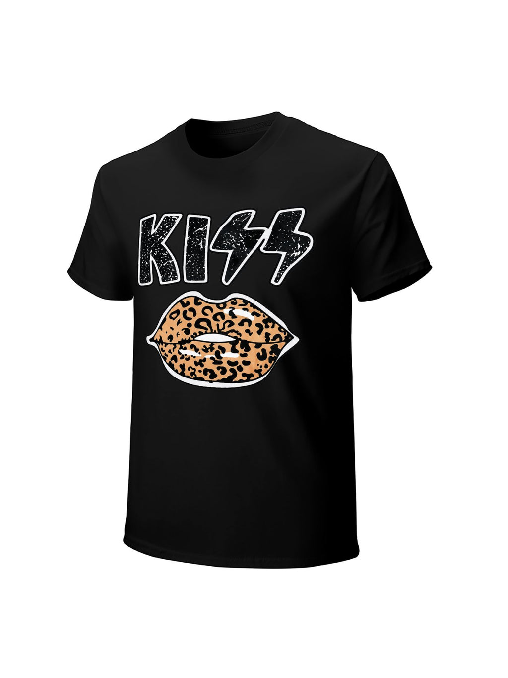 KISS Leopard Lips Logo Graphic T-Shirt