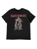 Iron Maiden Eddie Punk Skull Graphic T-Shirt