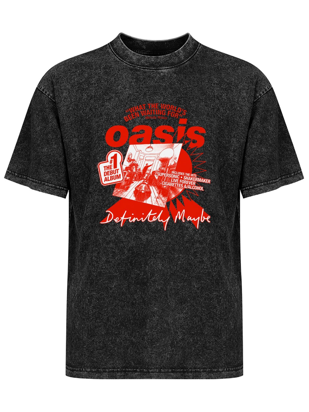 Oasis Definitely Maybe Debut Album Collage Graphic T-Shirt