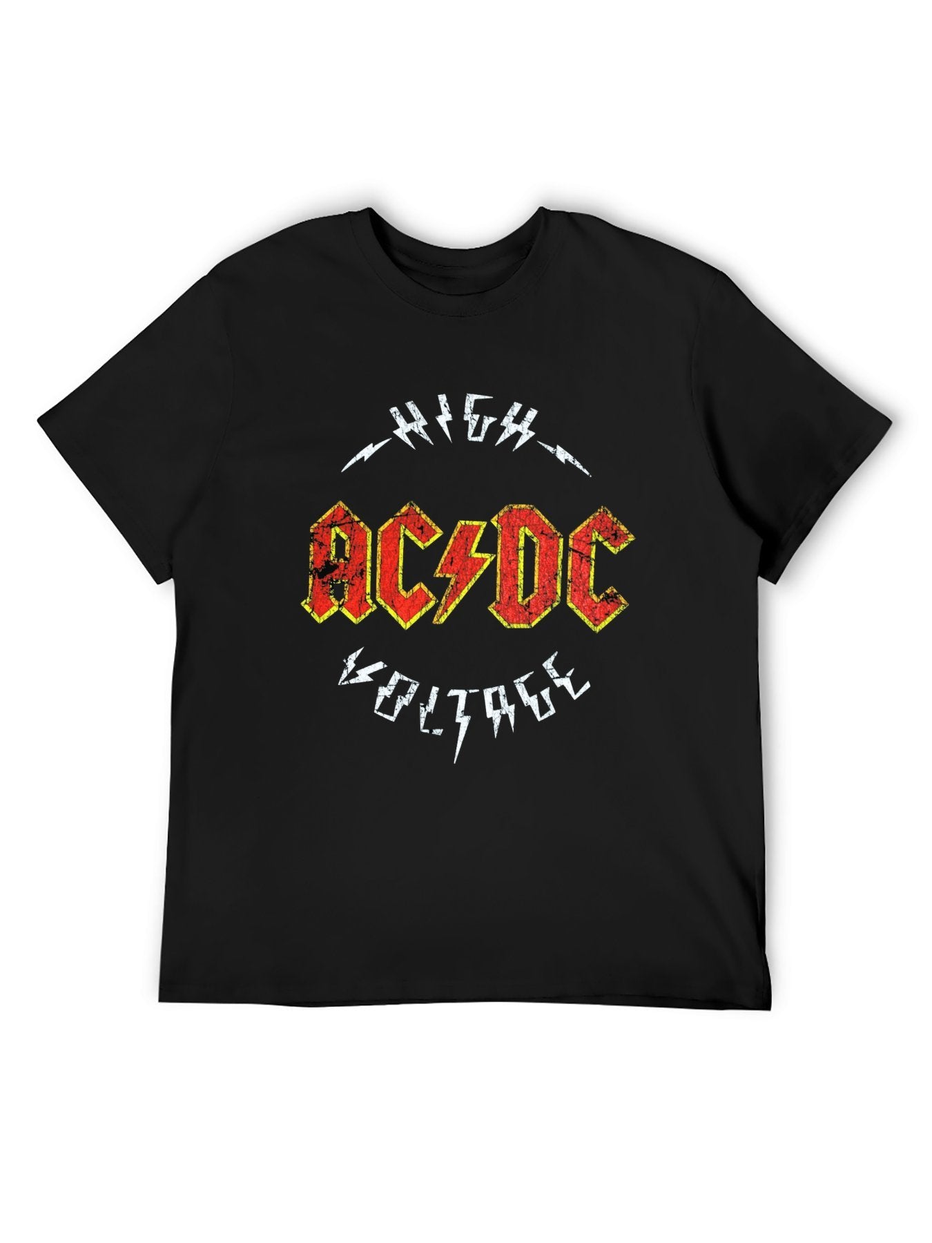 AC/DC Distressed Lightning Logo Vintage Hard Rock T-Shirt
