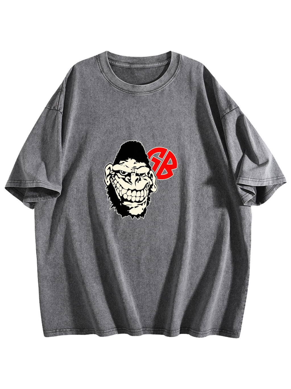 Grinning Gorilla Graphic Washed T-Shirt
