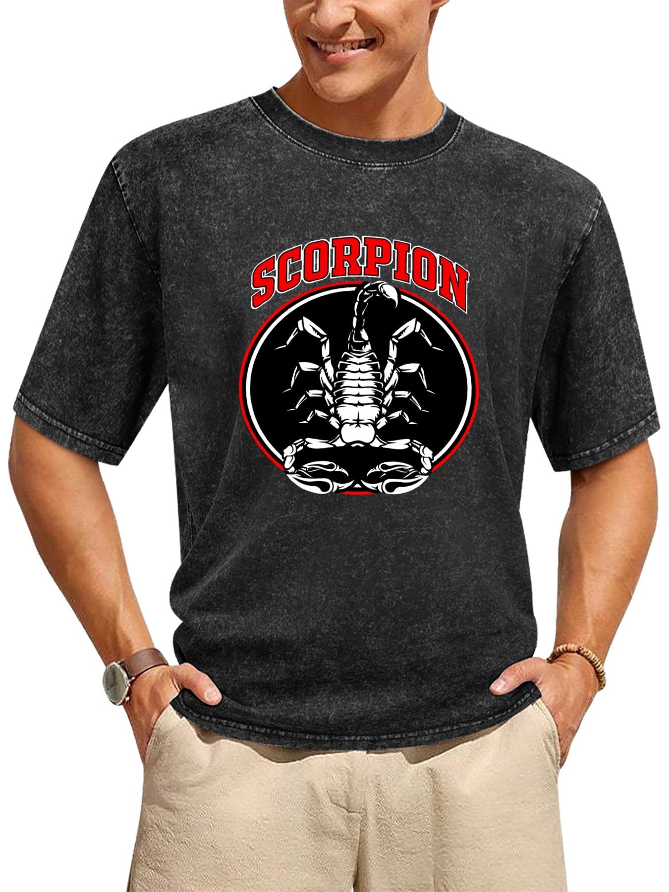Vintage Washed Scorpion Emblem Graphic T-Shirt Secondary image