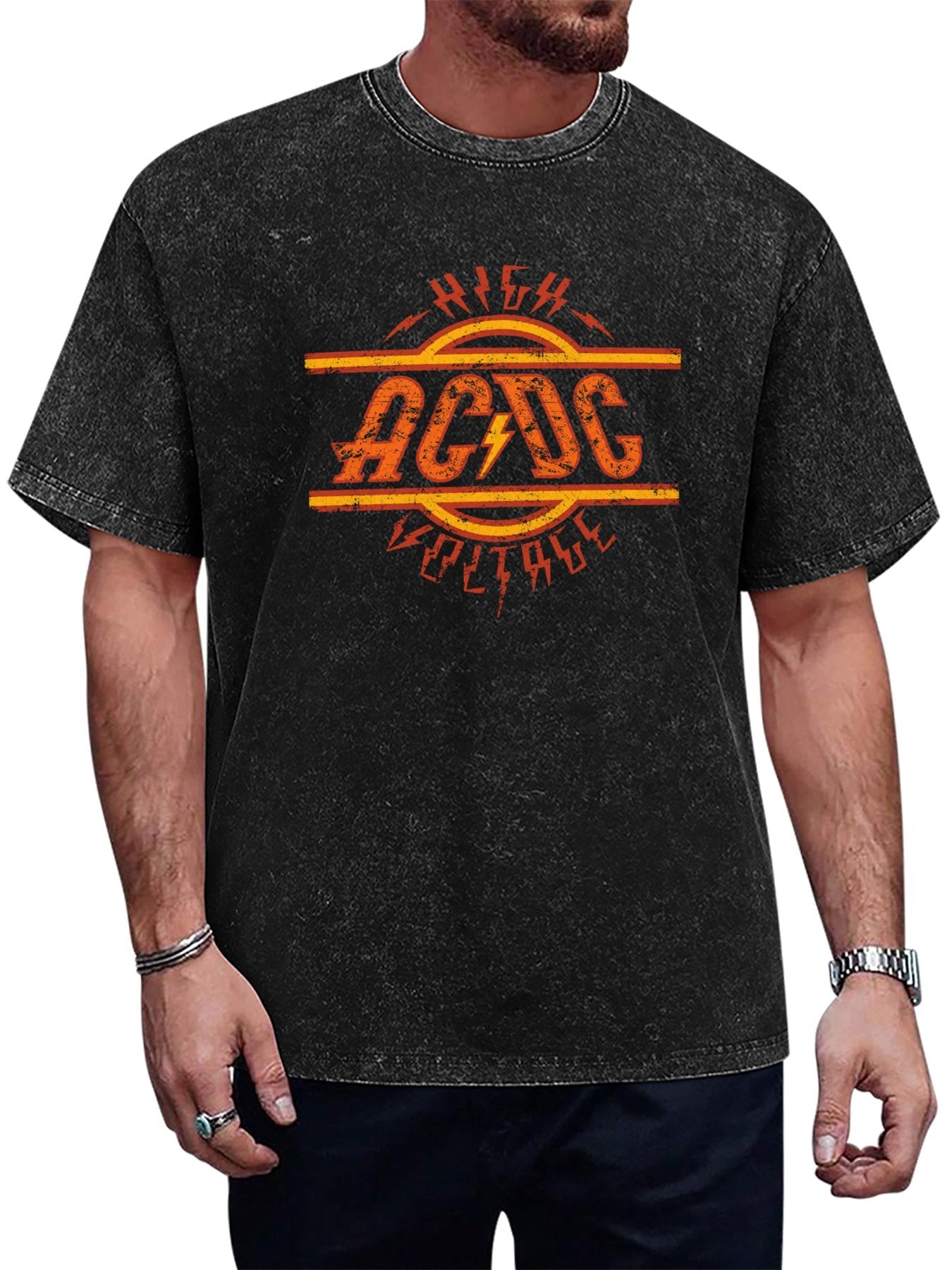 AC/DC High Voltage Vintage Emblem Graphic T-Shirt Main image