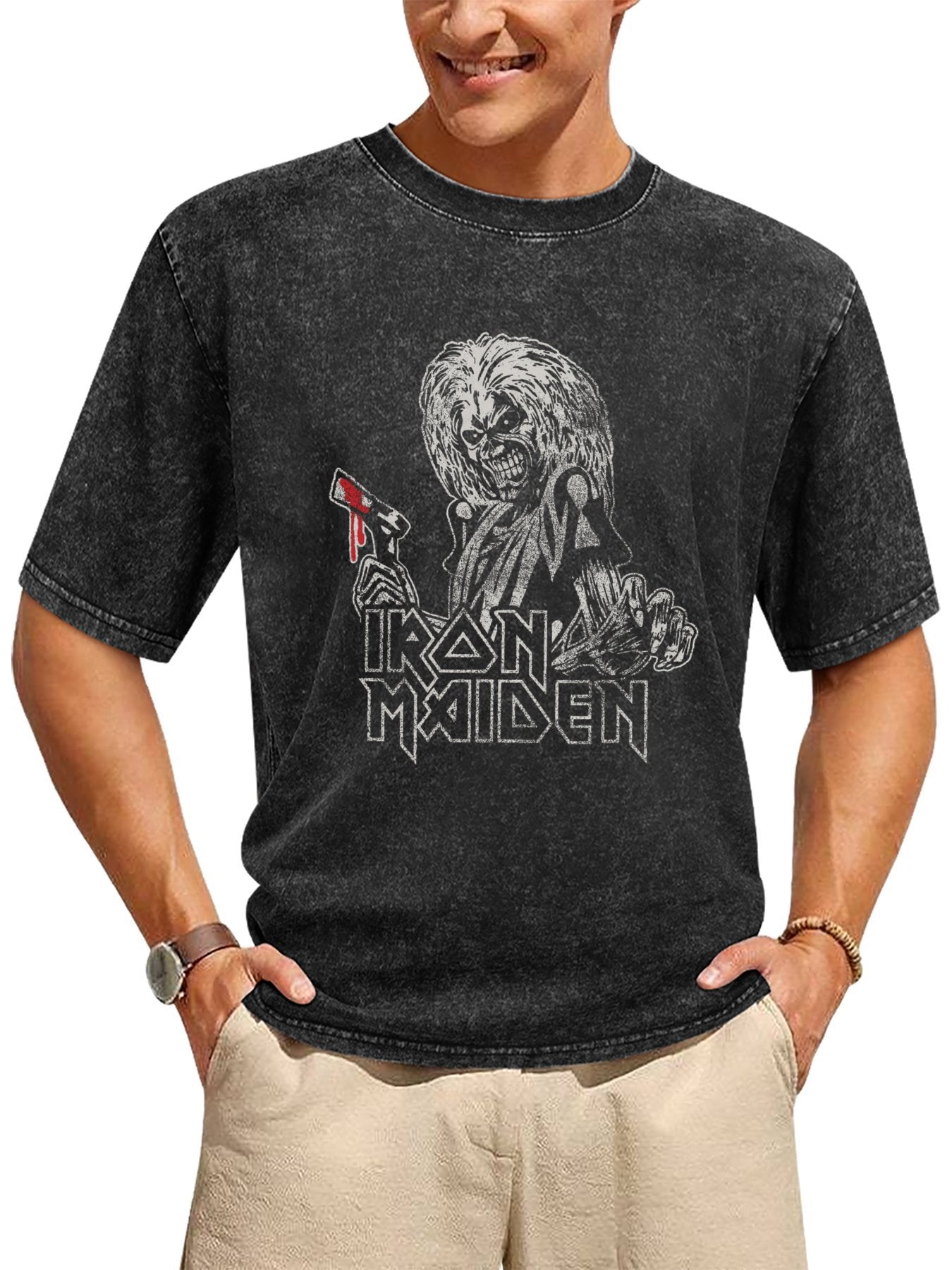 Iron Maiden Axe Eddie Graphic T-Shirt Secondary image