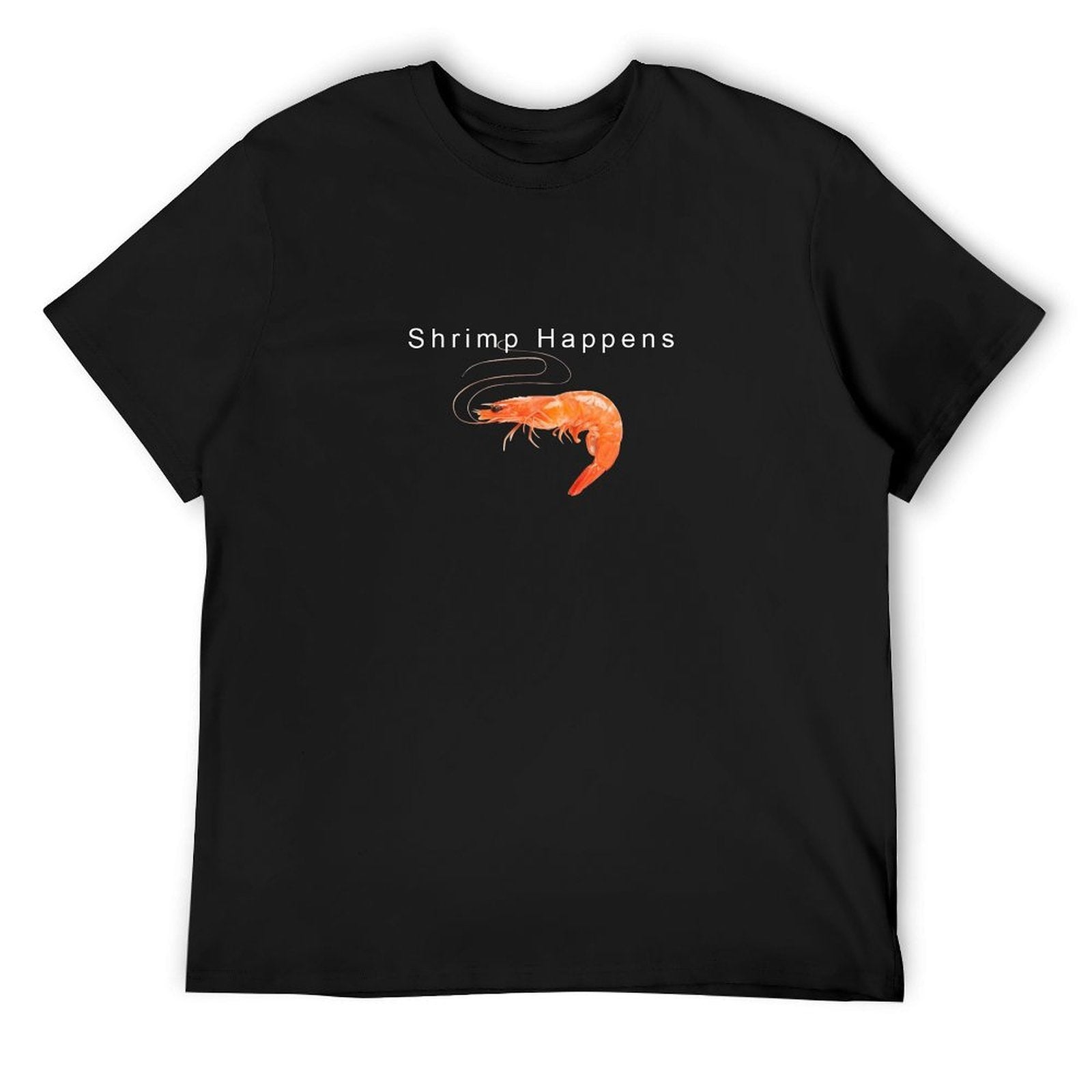 Shrimp Happens Graphic Black T-Shirt Secondary image
