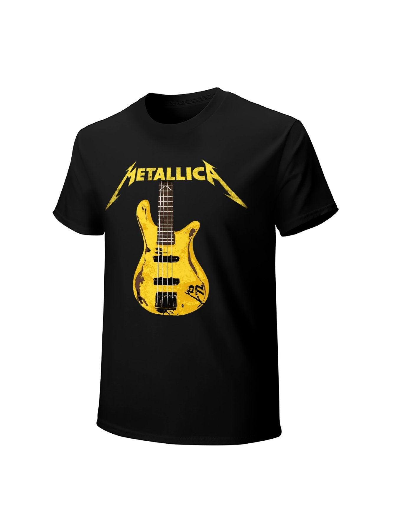 Metallica Yellow Guitar Graphic T-Shirt