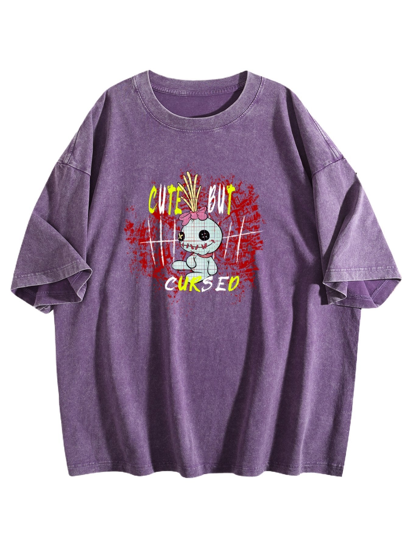 Cute but Cursed Doll Graphic Washed T-Shirt