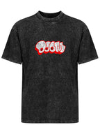 Abstract Logo Graphic Washed T-Shirt
