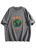 Nas One Love Illmatic Globe Graphic Washed T-Shirt