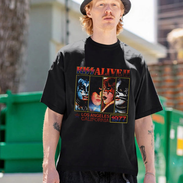 KISS Alive II Los Angeles 1977 Graphic T-Shirt