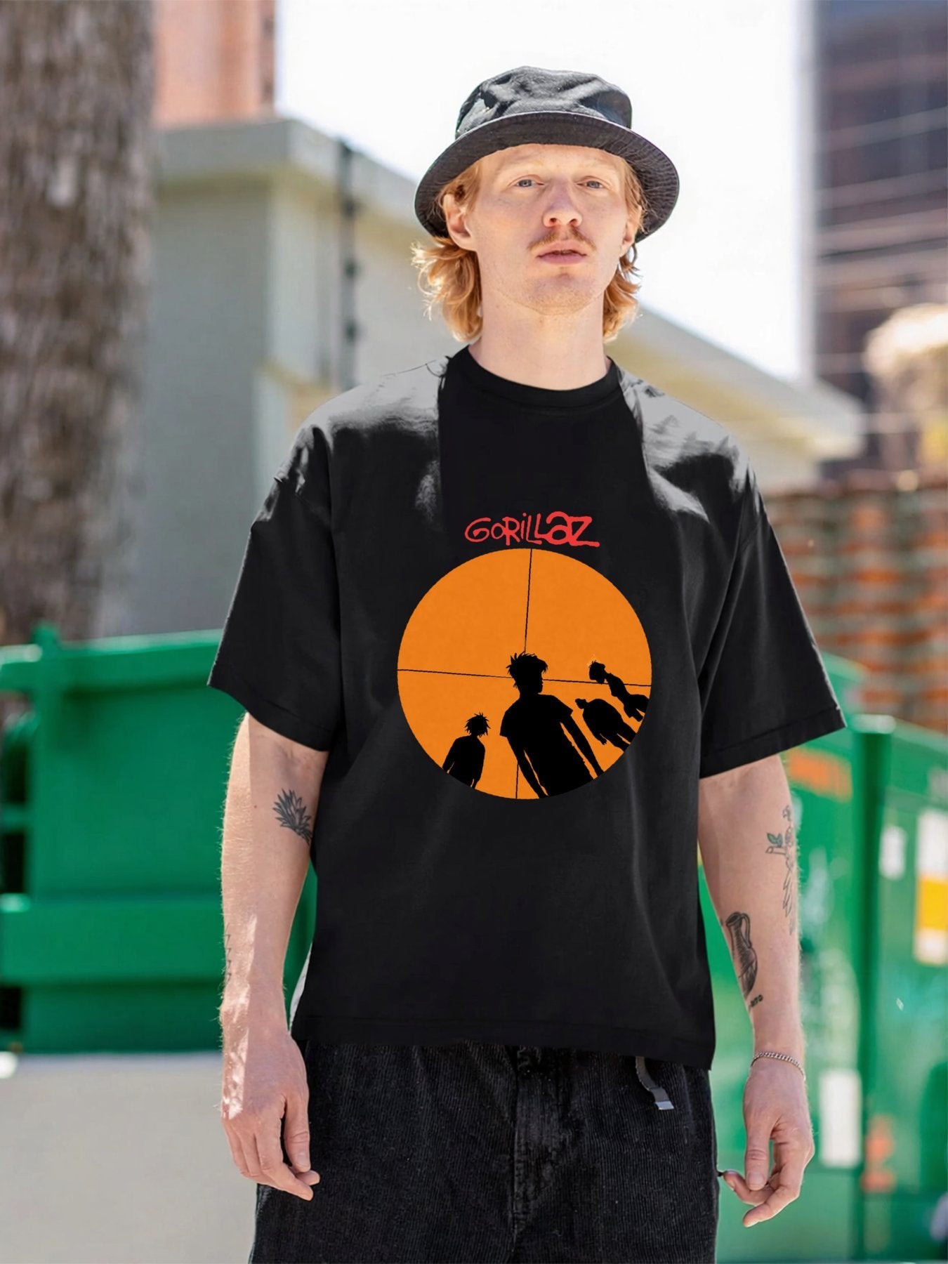 Gorillaz Retro Silhouette Design Tee