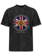 Queen Elizabeth II Platinum Jubilee Crest Graphic T-Shirt