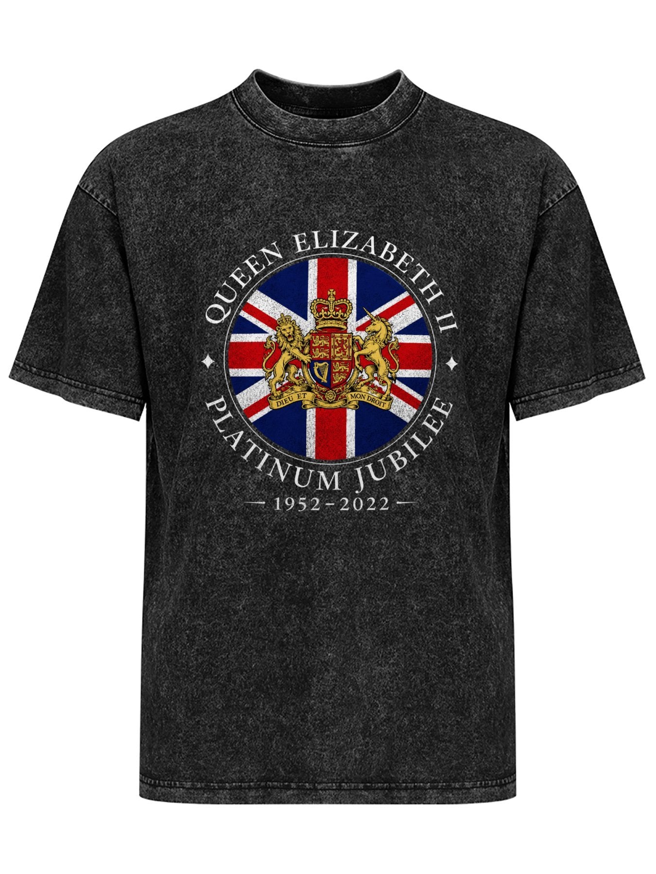 Queen Elizabeth II Platinum Jubilee Crest Graphic T-Shirt