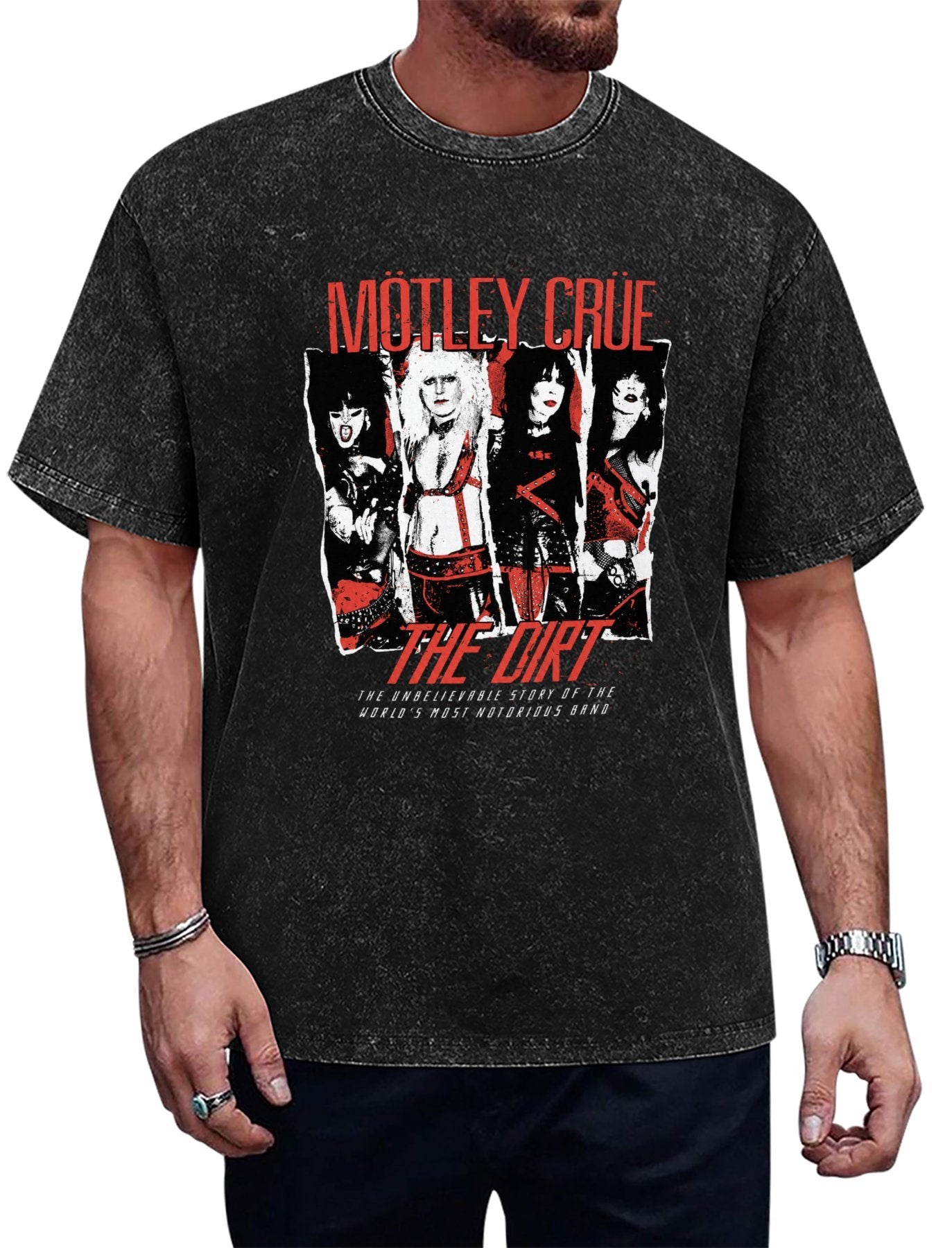 Mötley Crüe The Dirt Band Portrait Graphic T-Shirt Main image