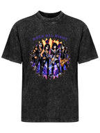 Vintage Washed Rock All Night Band Graphic T-Shirt
