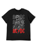 AC/DC Skeleton Guitarist Logo Graphic T-Shirt