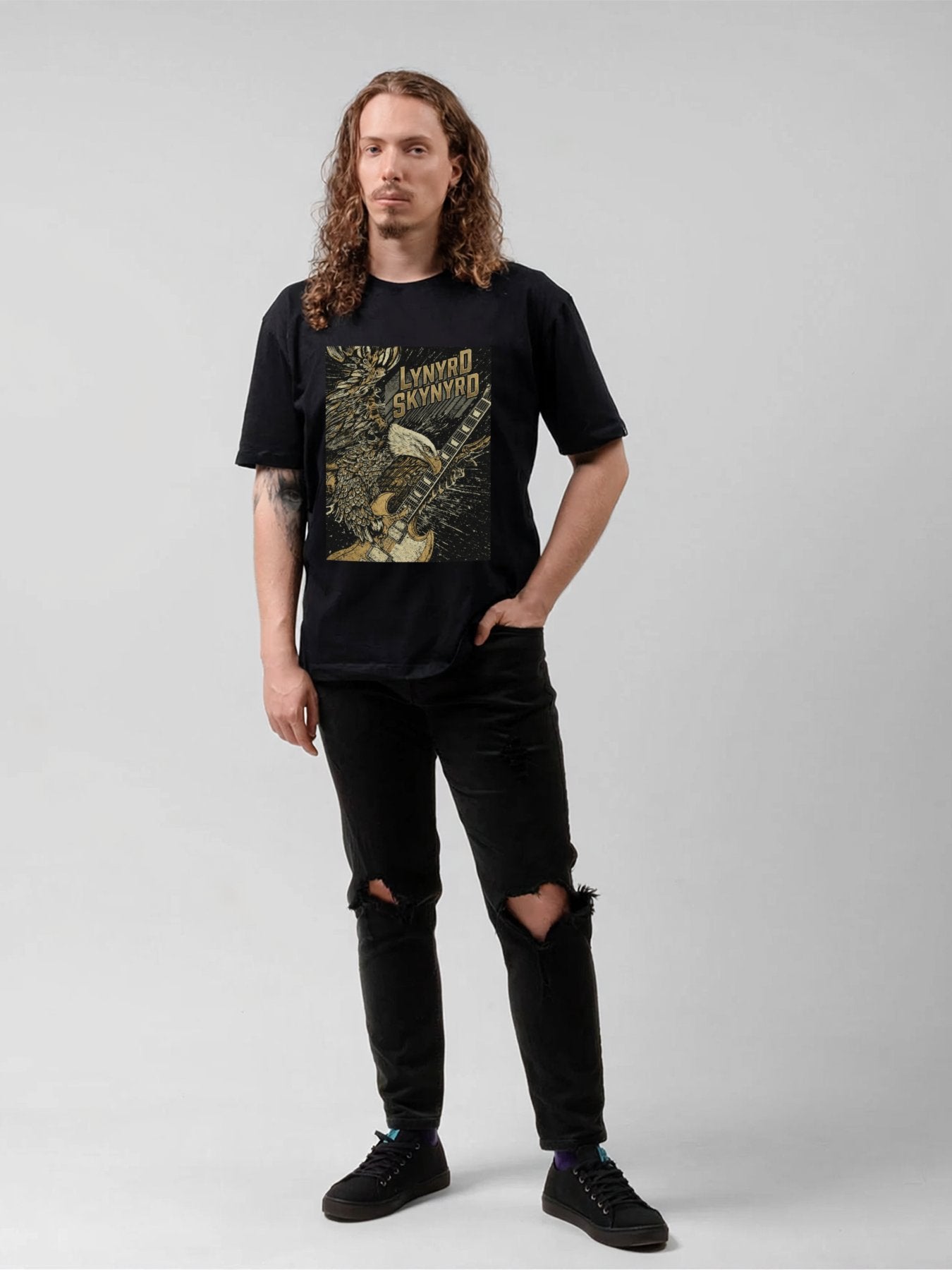 Lynyrd Skynyrd Eagle Guitar Vintage Southern Rock T-Shirt