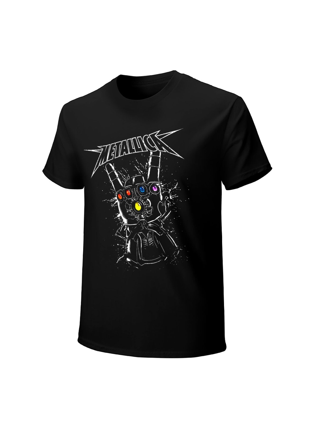 Metallica Gemstone Gauntlet Rock Hand Graphic T-Shirt