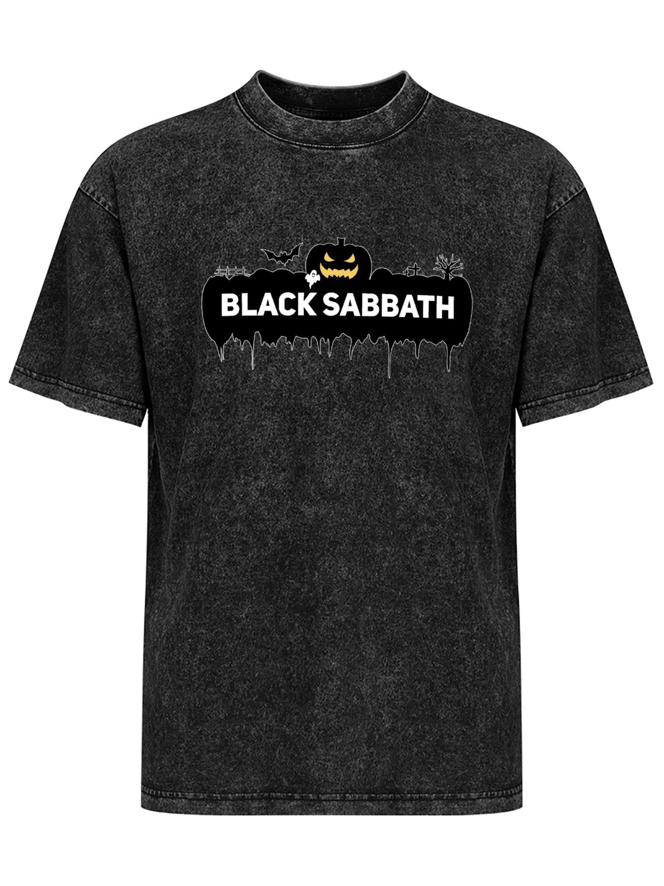Vintage Washed Black Sabbath Halloween Graphic T-Shirt