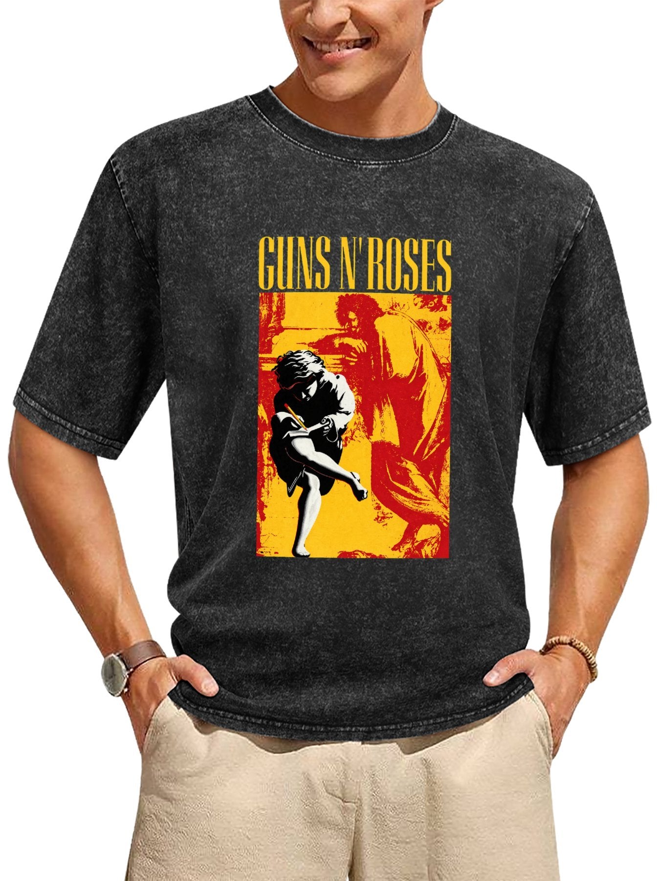 Guns N’ Roses Yellow Use Your Illusion Graphic T-Shirt Secondary image