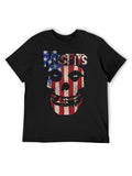 Misfits American Flag Skull Graphic T-Shirt