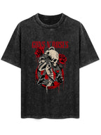 Guns N’ Roses Skull Snake and Roses Graphic T-Shirt
