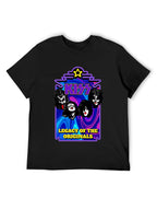 KISS Face Collage Neon Legacy Rock T-Shirt