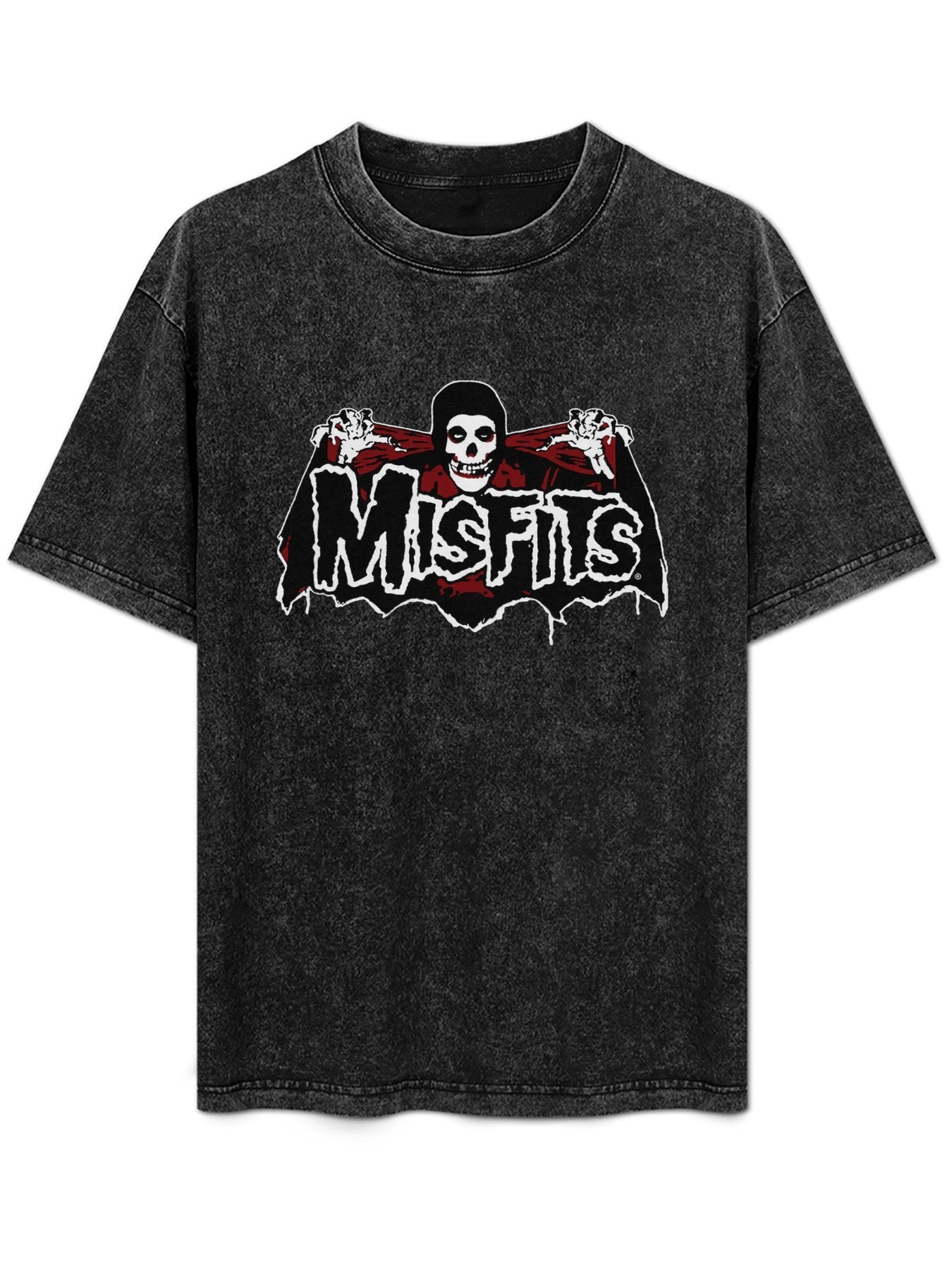 Vintage Washed Misfits Horror Skull Graphic T-Shirt