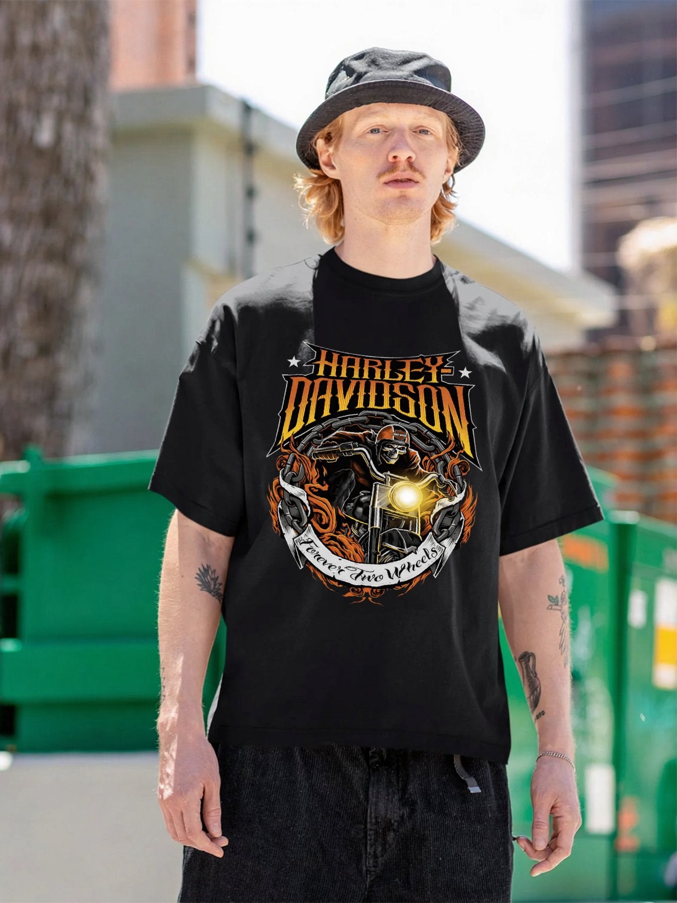 Harley-Davidson Skeleton Rider Forever Two Wheels T-Shirt
