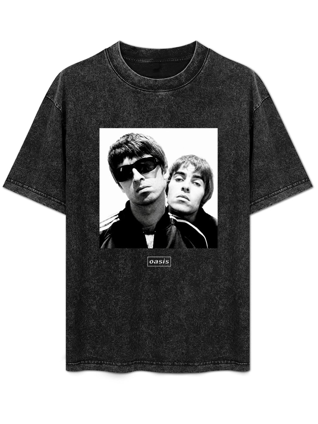 Oasis Black and White Duo Portrait Graphic T-Shirt