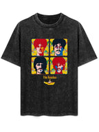 The Beatles Yellow Submarine Psychedelic Portrait Graphic T-Shirt