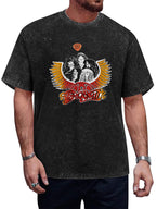 Aerosmith Band Portrait and Winged Logo Graphic T-Shirt