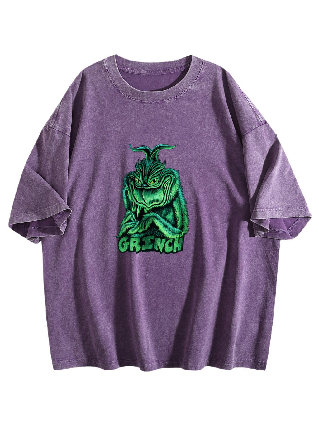 Grinch Character Graphic Washed T-Shirt