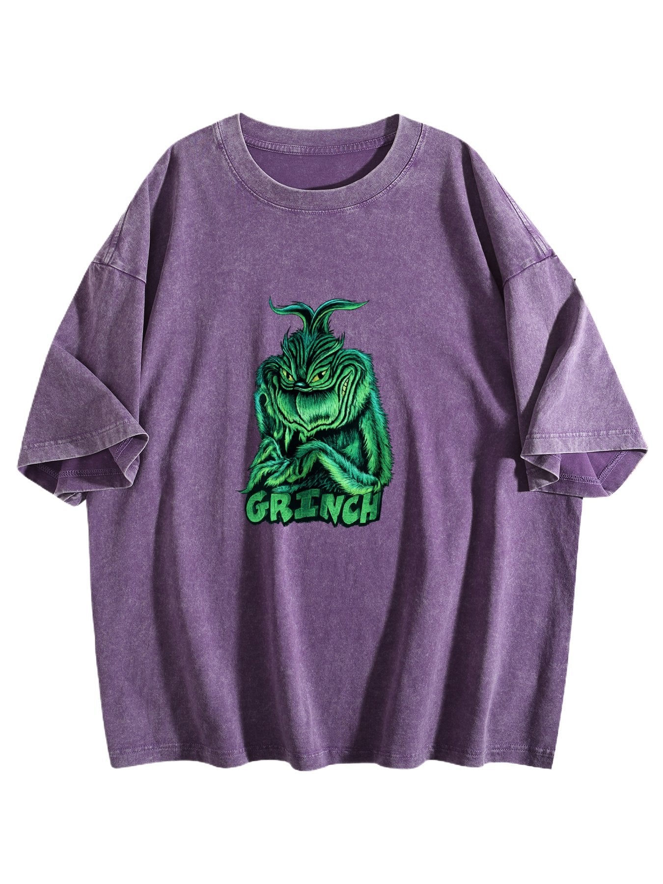 Grinch Character Graphic Washed T-Shirt