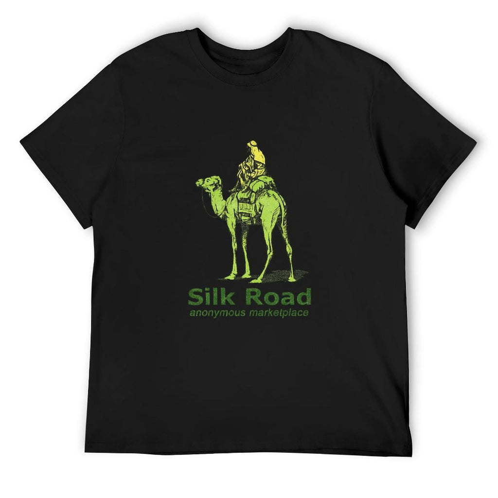 Silk Road Camel Graphic Black T-Shirt