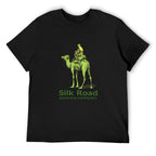 Silk Road Camel Graphic Black T-Shirt