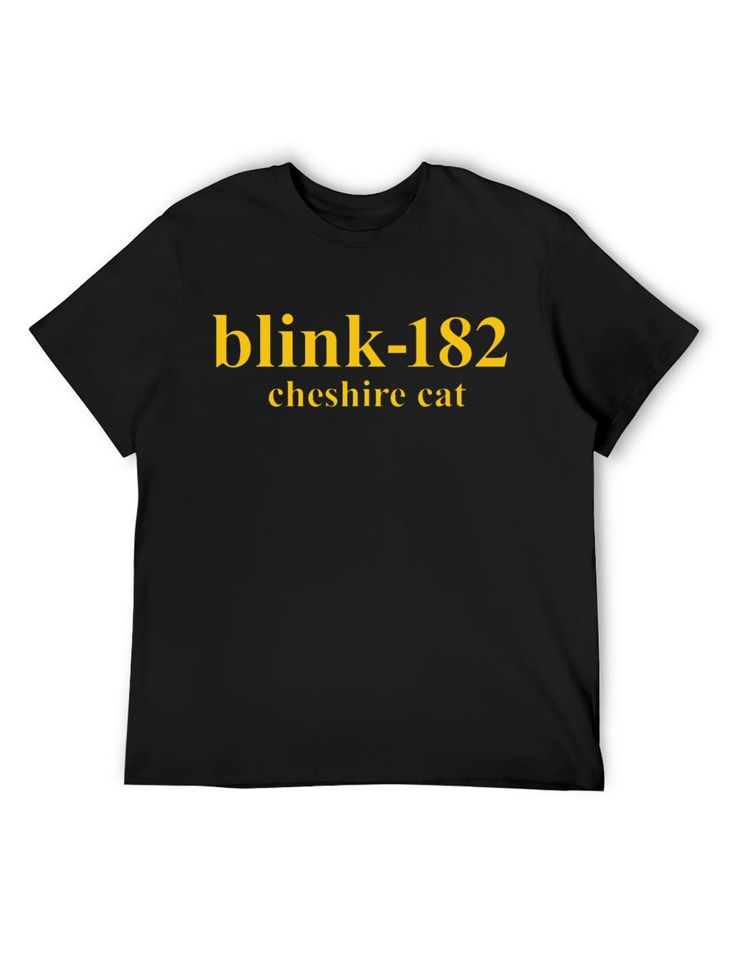 Blink-182 Cheshire Cat Minimalist Text Graphic T-Shirt