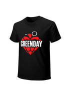 Green Day Heart Grenade Punk Rock T-Shirt