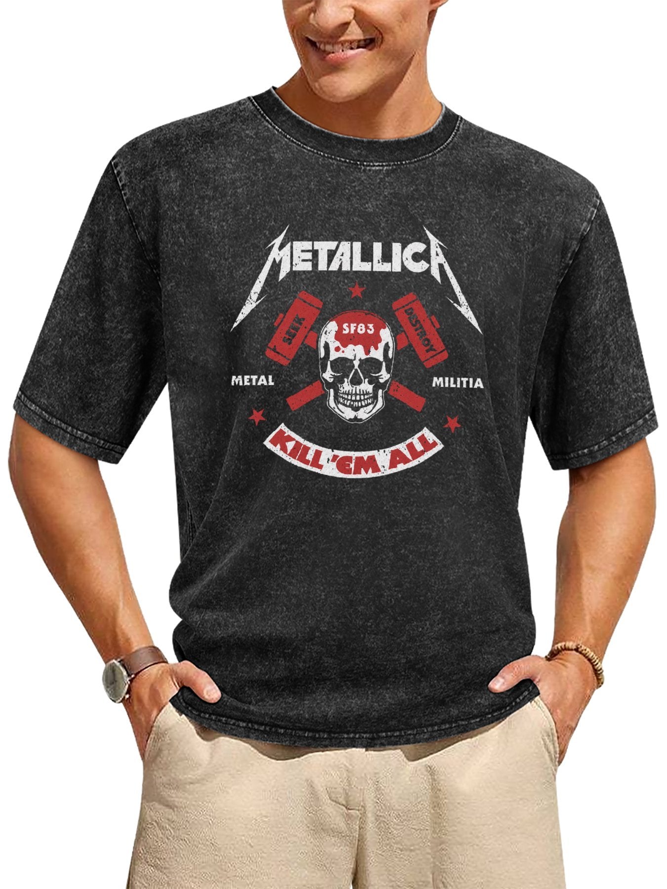 Metallica Kill 'Em All Skull Graphic T-Shirt Secondary image