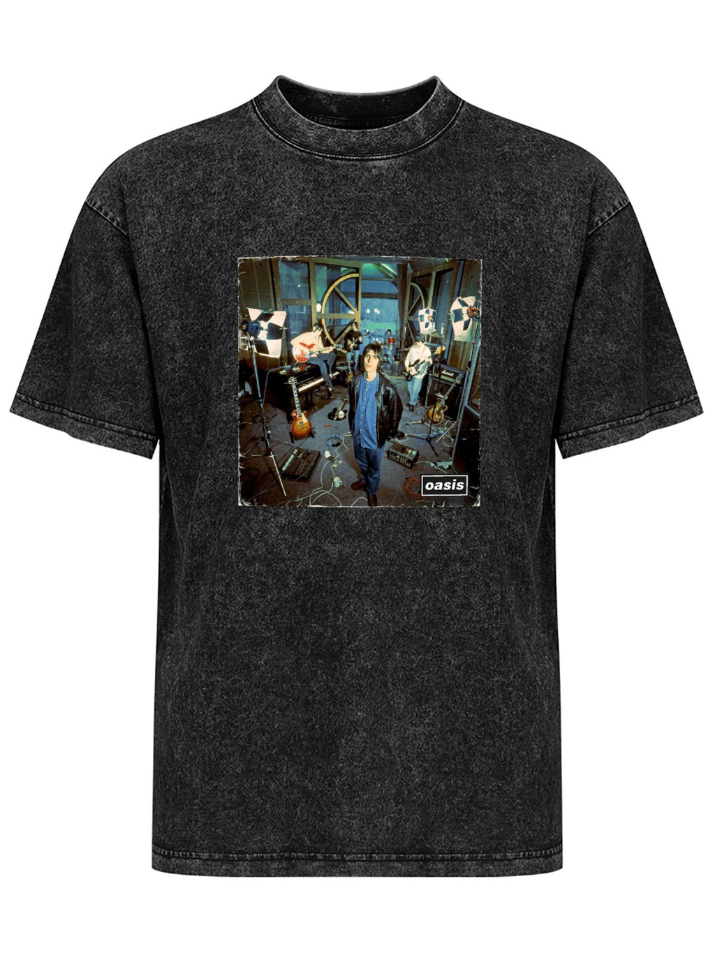 Oasis Recording Studio Band Portrait Graphic T-Shirt