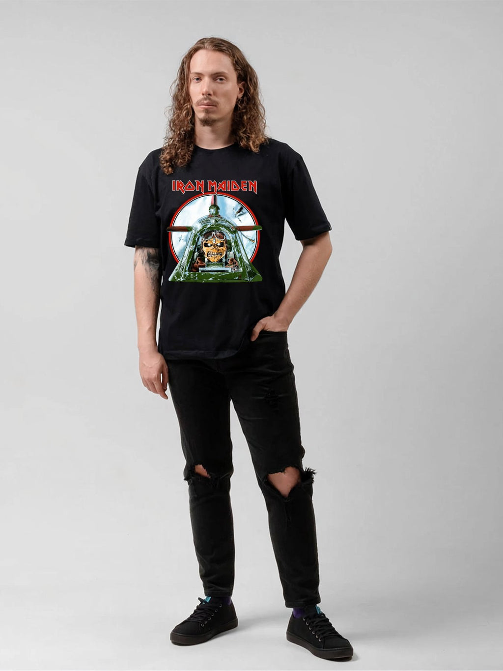 Iron Maiden Fighter Pilot Eddie Graphic T-Shirt
