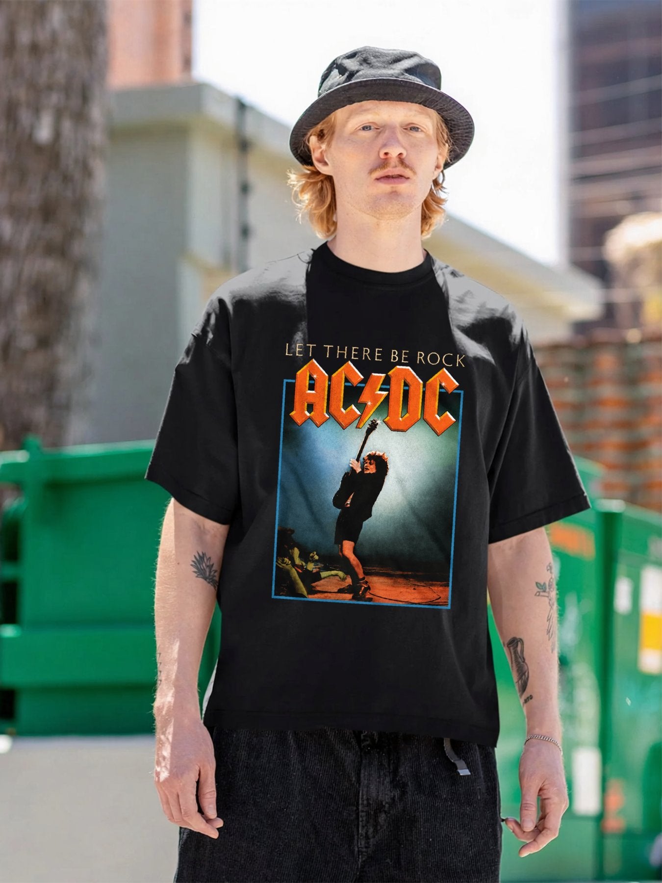 AC/DC Let There Be Rock Guitarist Graphic T-Shirt