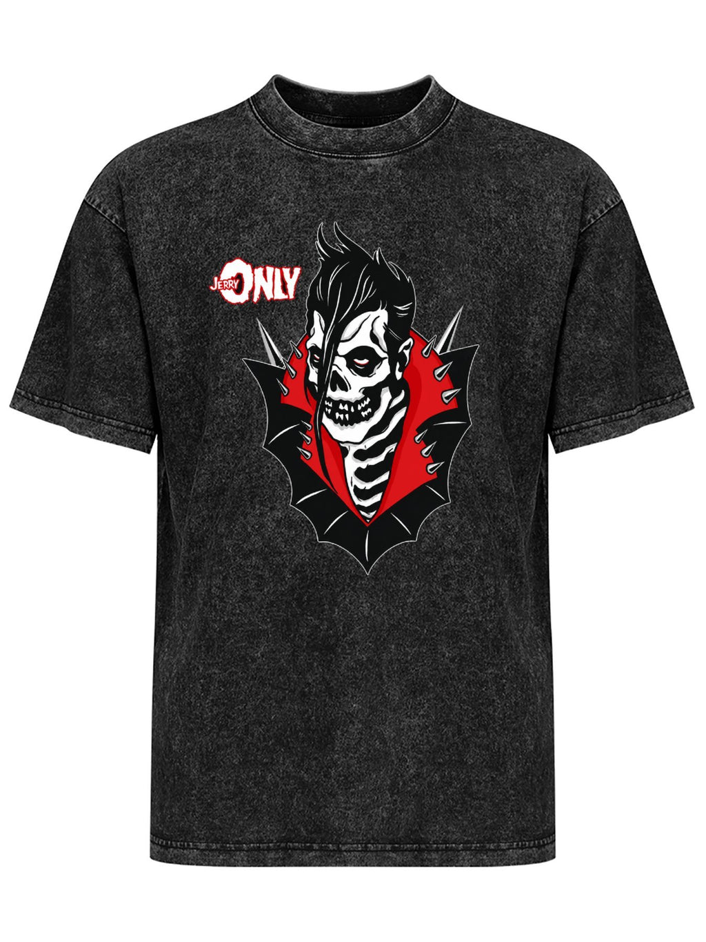Misfits Jerry Only Spiked Skeleton Portrait Graphic T-Shirt