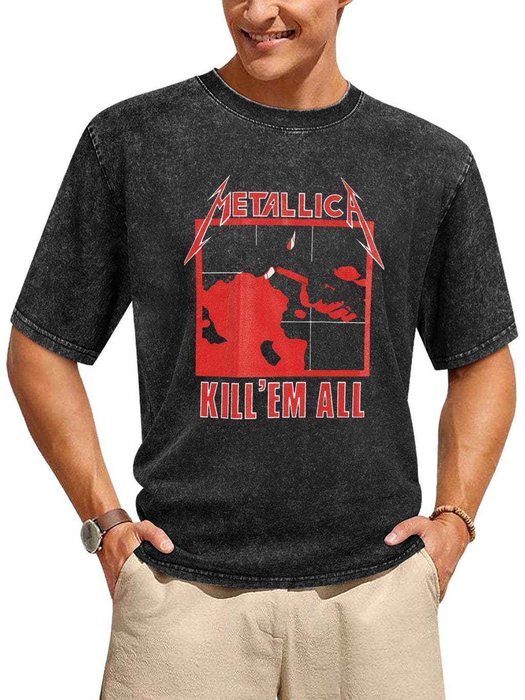 Metallica Kill 'Em All Red Hammer Graphic T-Shirt