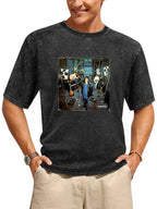 Oasis Recording Studio Band Portrait Graphic T-Shirt